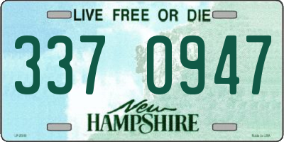 NH license plate 3370947