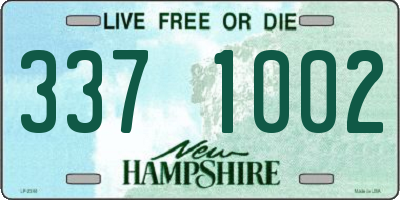 NH license plate 3371002