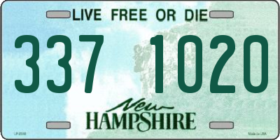 NH license plate 3371020