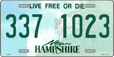 NH license plate 3371023