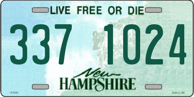 NH license plate 3371024
