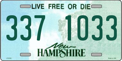 NH license plate 3371033