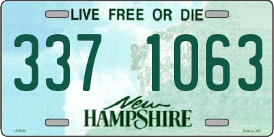NH license plate 3371063