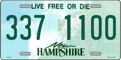NH license plate 3371100