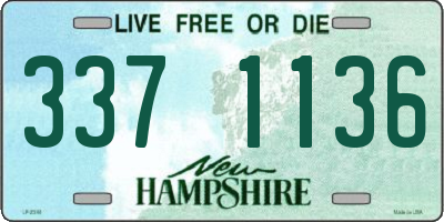 NH license plate 3371136