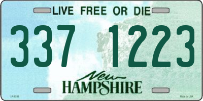 NH license plate 3371223