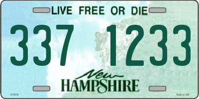NH license plate 3371233