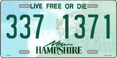NH license plate 3371371