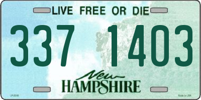 NH license plate 3371403