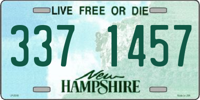 NH license plate 3371457
