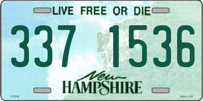 NH license plate 3371536
