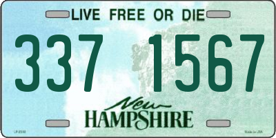 NH license plate 3371567