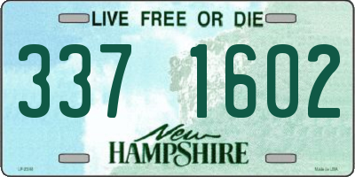 NH license plate 3371602