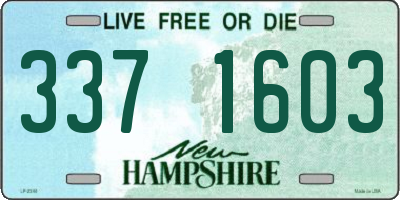 NH license plate 3371603