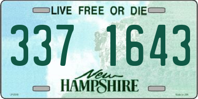 NH license plate 3371643