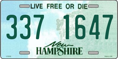 NH license plate 3371647
