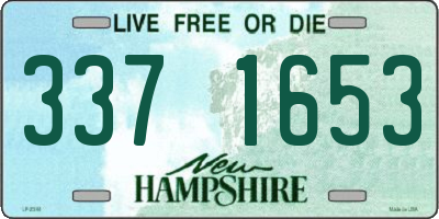 NH license plate 3371653