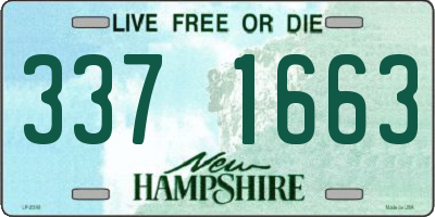 NH license plate 3371663