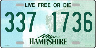 NH license plate 3371736