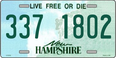 NH license plate 3371802