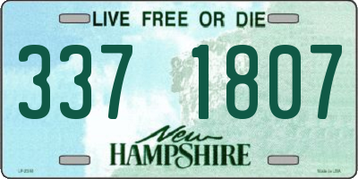 NH license plate 3371807