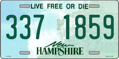 NH license plate 3371859