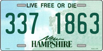 NH license plate 3371863