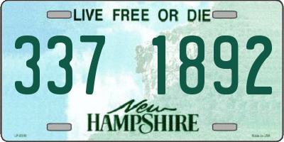 NH license plate 3371892