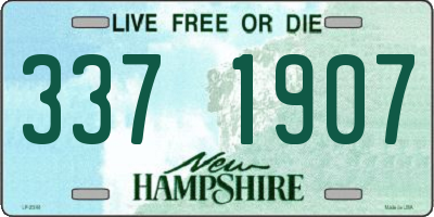 NH license plate 3371907