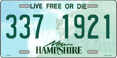 NH license plate 3371921