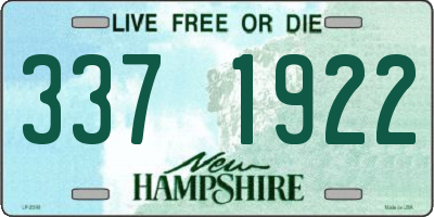 NH license plate 3371922