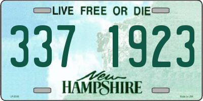 NH license plate 3371923