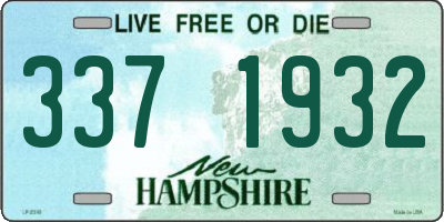 NH license plate 3371932