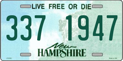 NH license plate 3371947