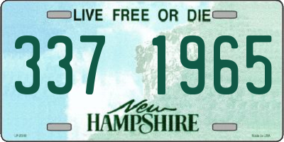 NH license plate 3371965