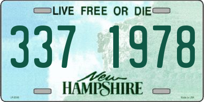 NH license plate 3371978