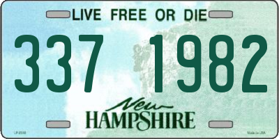 NH license plate 3371982