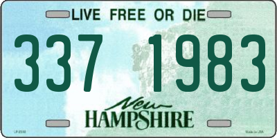 NH license plate 3371983