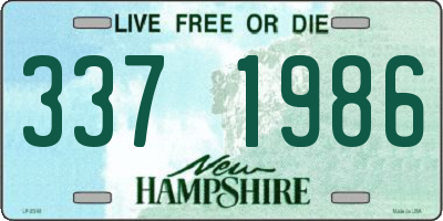 NH license plate 3371986