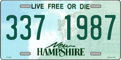 NH license plate 3371987