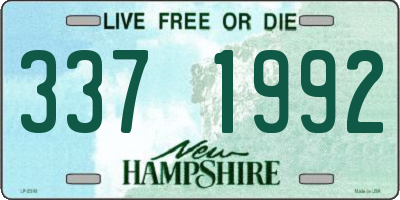 NH license plate 3371992