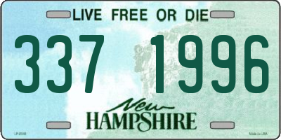 NH license plate 3371996