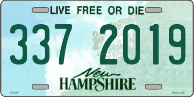 NH license plate 3372019