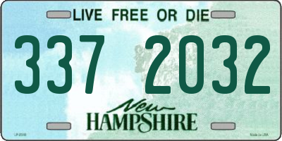 NH license plate 3372032