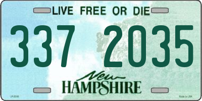 NH license plate 3372035