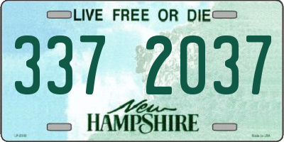 NH license plate 3372037