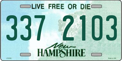 NH license plate 3372103