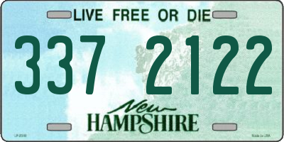 NH license plate 3372122