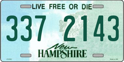 NH license plate 3372143