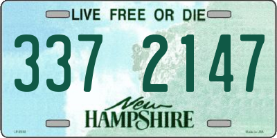 NH license plate 3372147